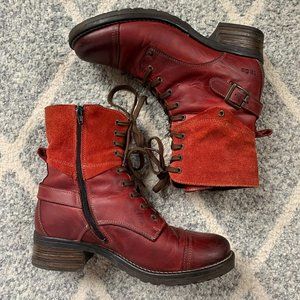 Taos Crave Red Combat Boots Size 41